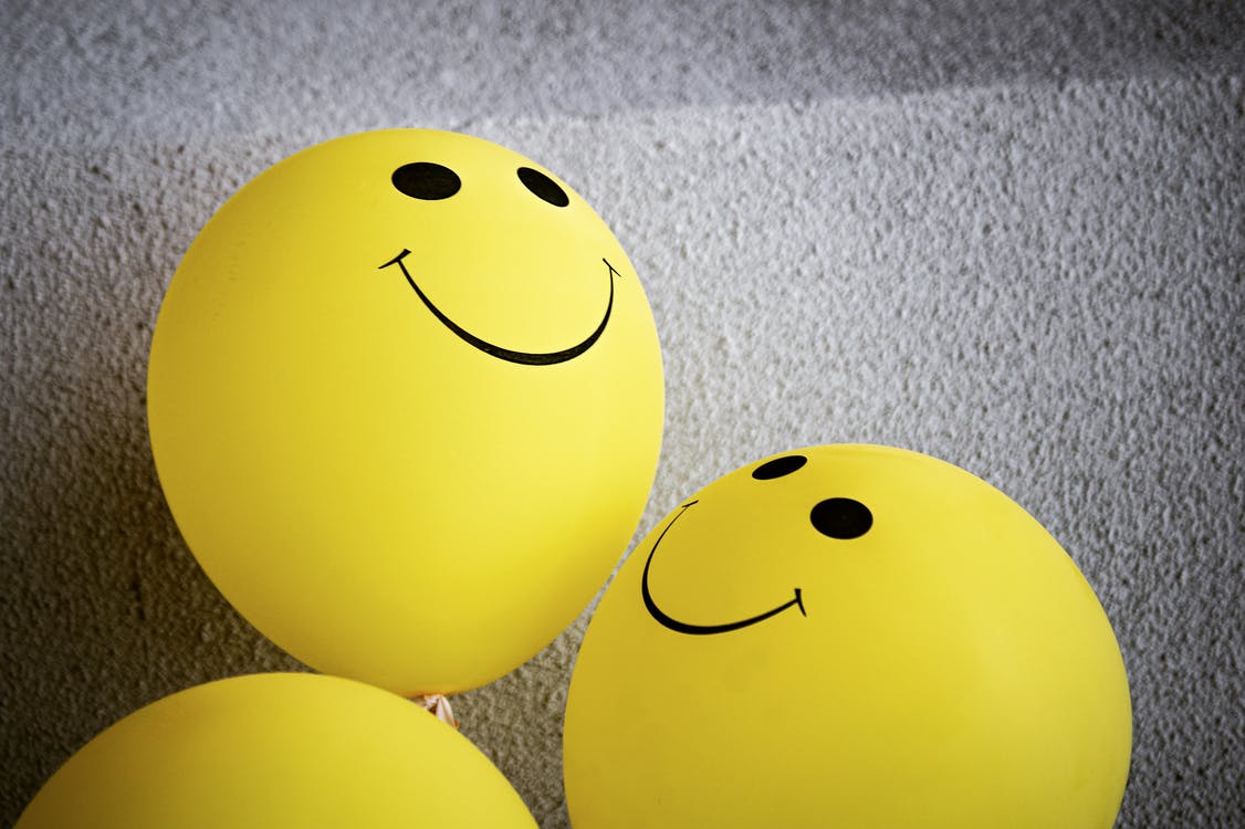 Ballon med smilende ansigt